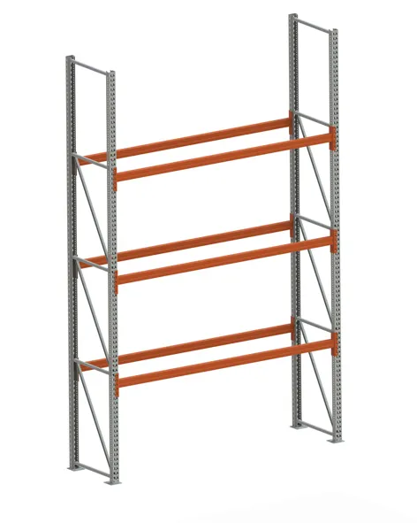 Palettenregal Stabil Grundregal – 440×270×80 cm, 4 Ebenen
