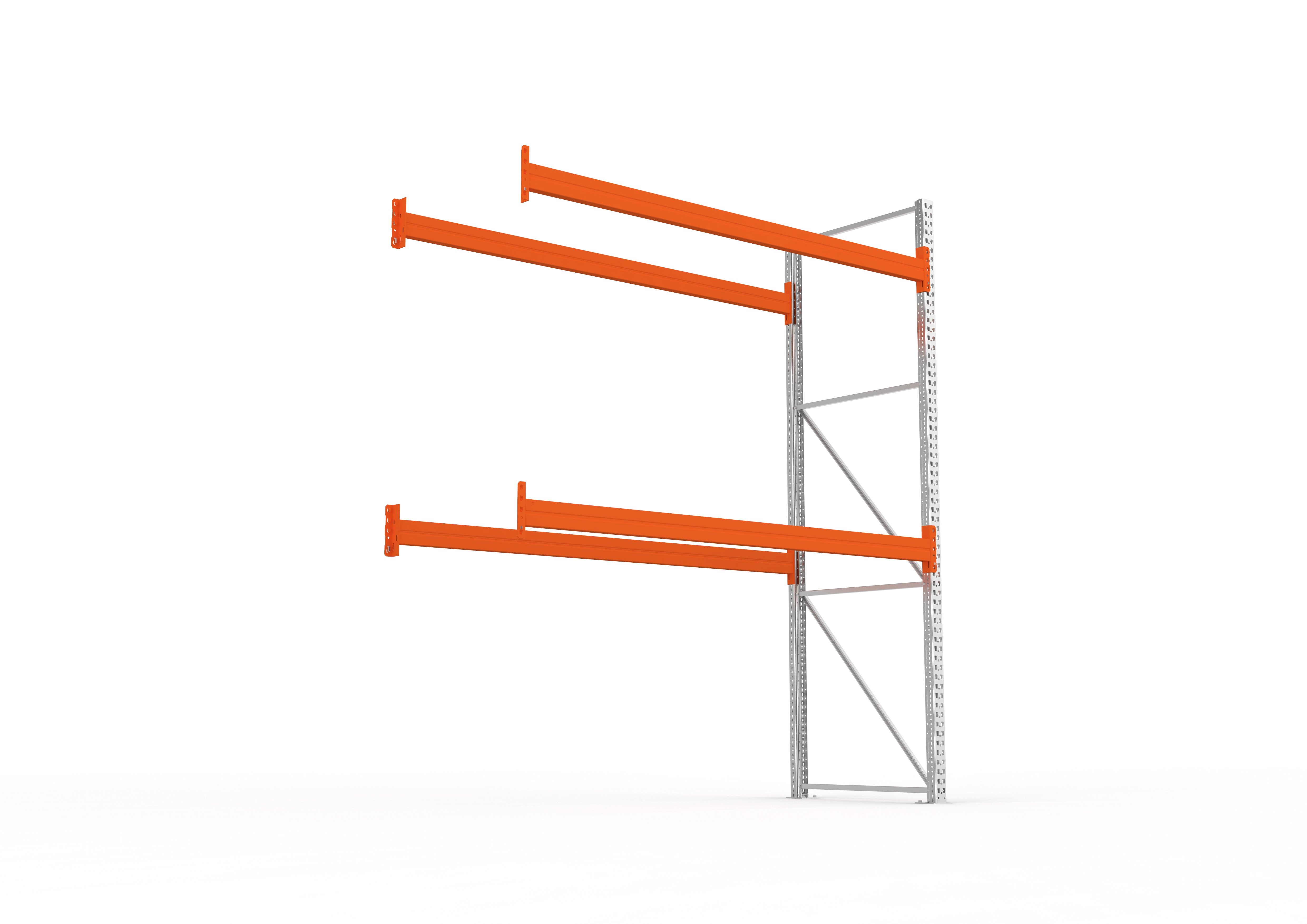 Palettenregal Anbaumodul – 330×278×110 cm, bis 1000 kg, 3 Ebenen