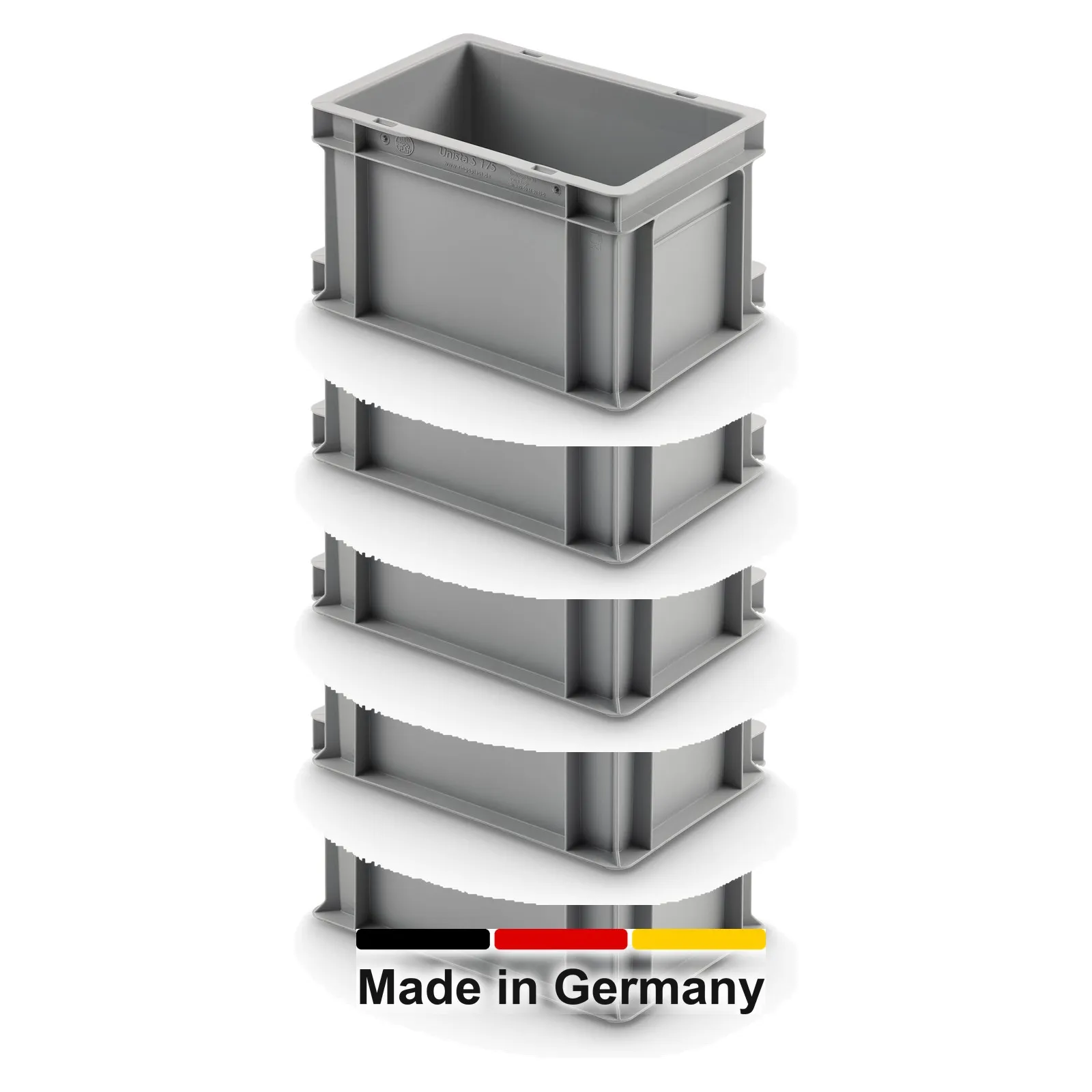 16x Eurobox 30x20x17 cm - UNISTA, Griffe geschlossen