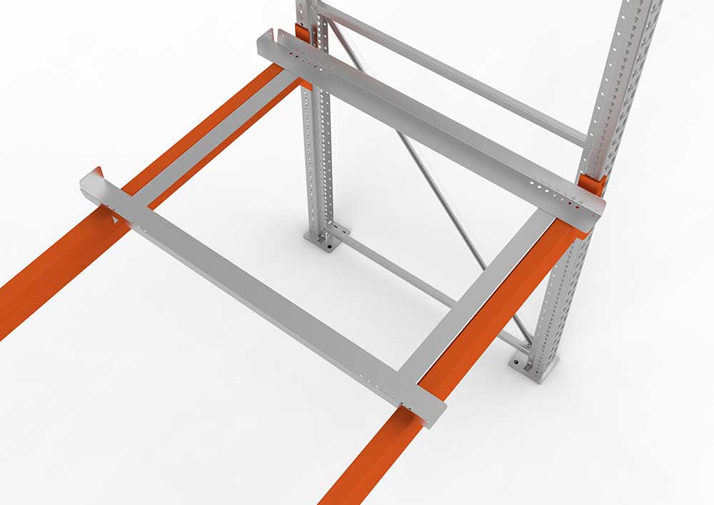 Palettenregal Winkelauflagerahmen leicht 1100 vzk kpl. für Palettenregal Patronum für Regaltiefe 1100 , Länge 800 x Tiefe 1200 Belastung 250 kg ( pro Paar )