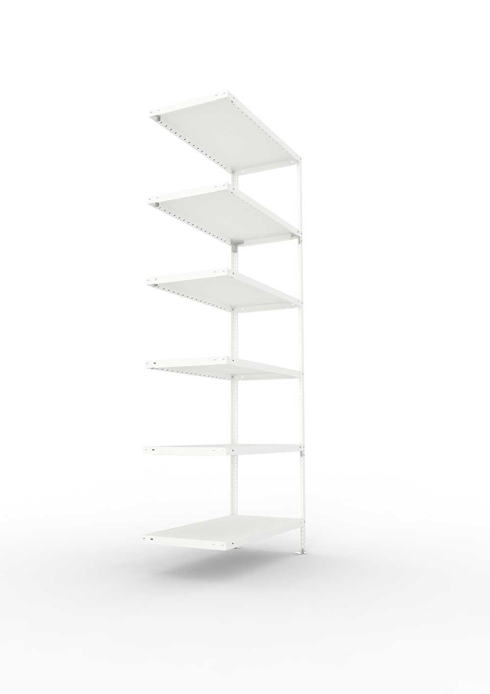 Kellerregal Pro Schraubsystem Anbauregal 250×100×50 cm, 100 kg, 6 Böden