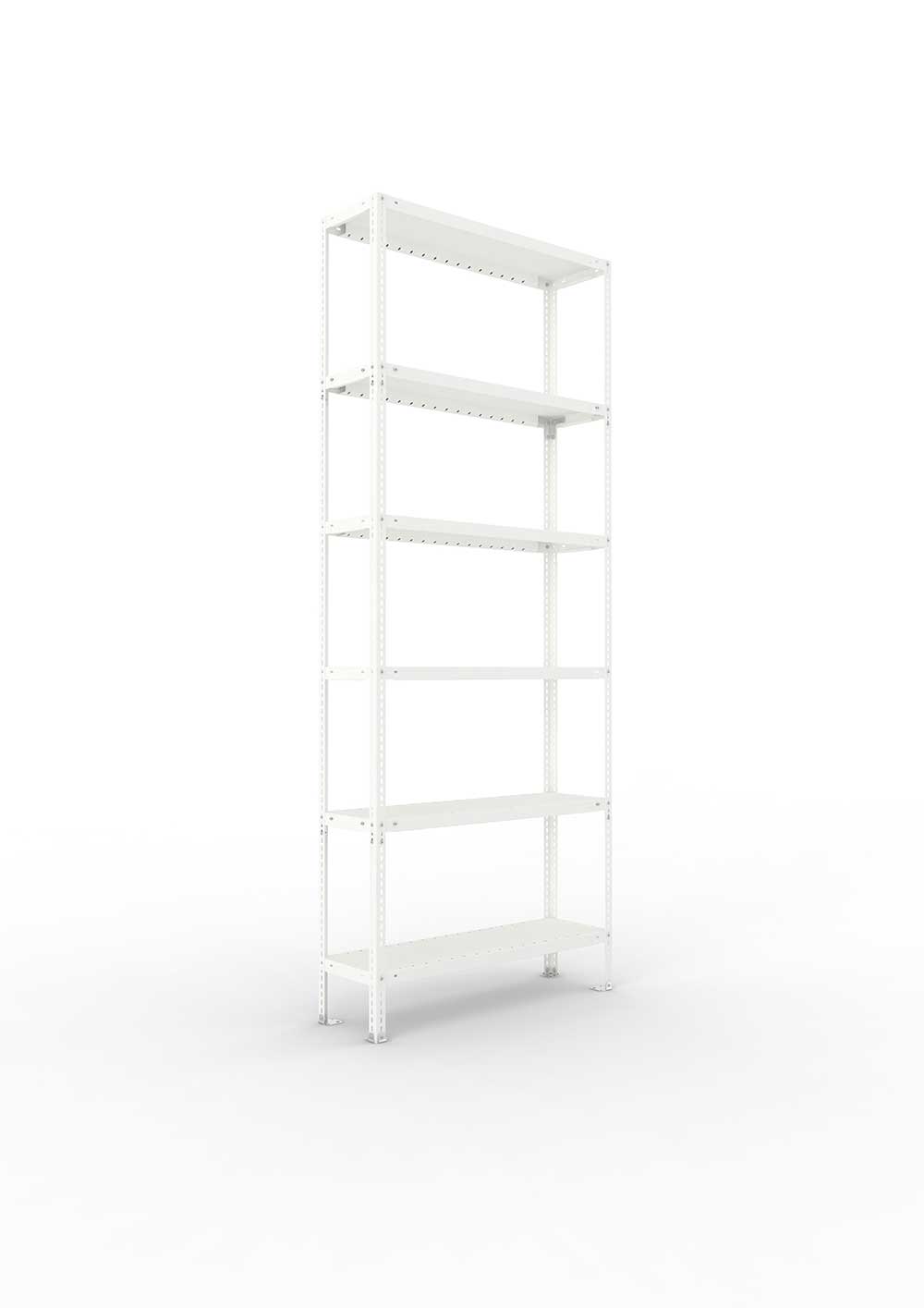 Kellerregal Pro Schraubsystem Grundregal 250×100×30 cm, 100 kg, 6 Böden