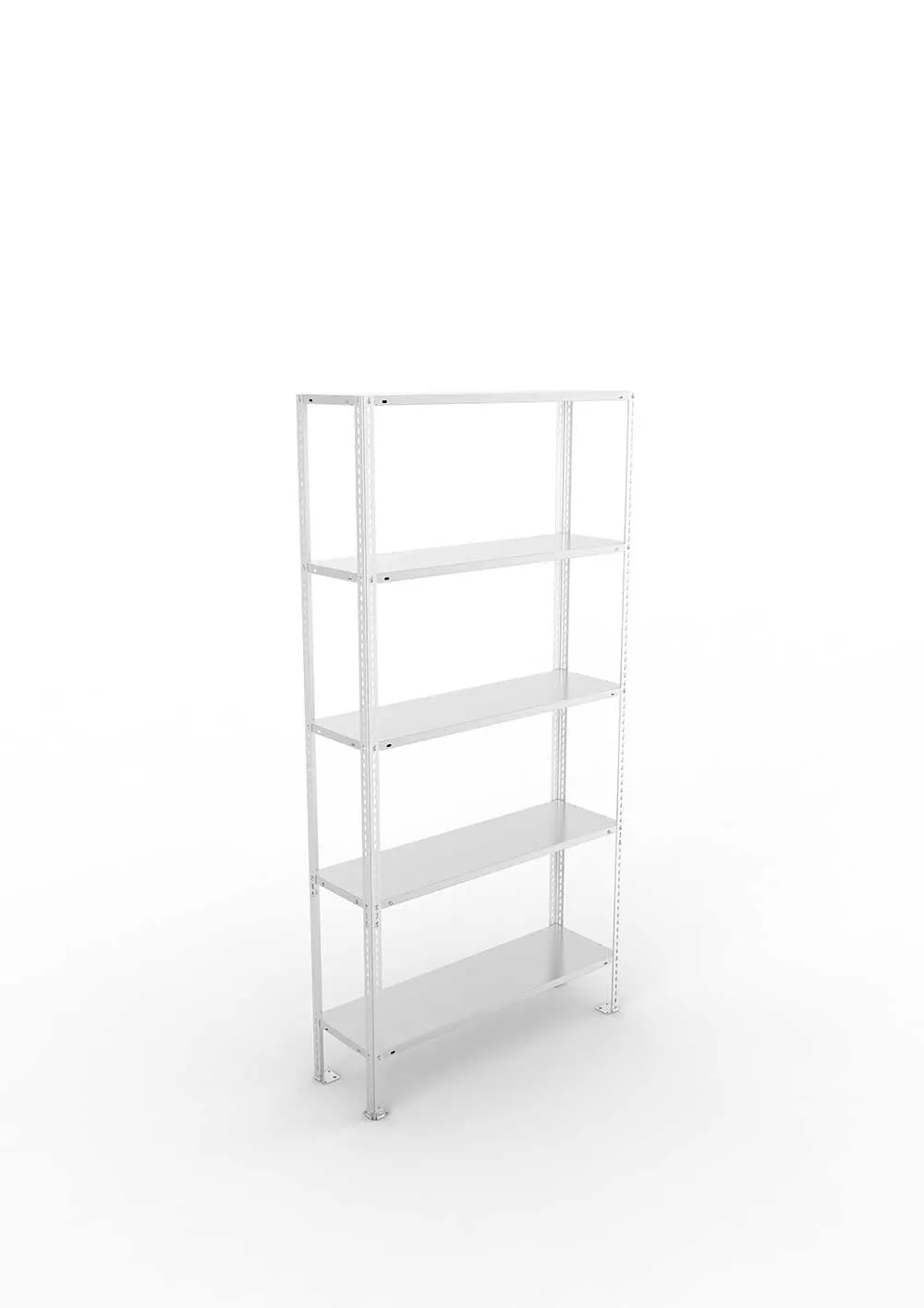 Kellerregal Pro Schraubsystem Grundregal 200×100×30 cm, 80 kg, 5 Böden, verzinkt