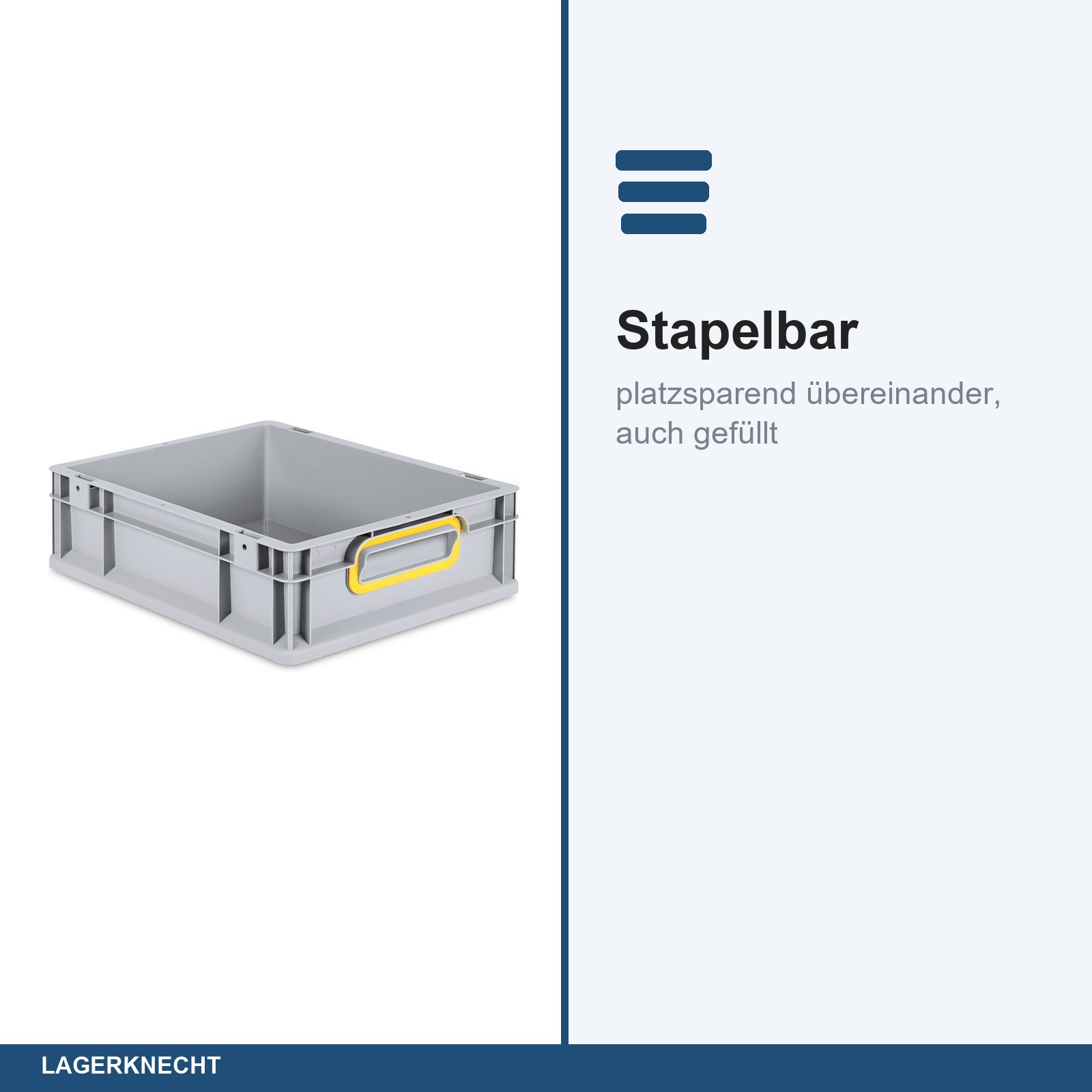 Eurobox 40x30x12 cm, NextGen, Griffe geschl., gelb