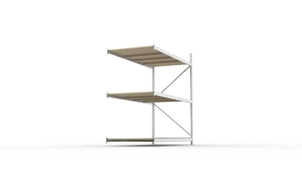 Weitspannregal Anbauregal 220×220×105 cm – Spanplatten, verzinkt