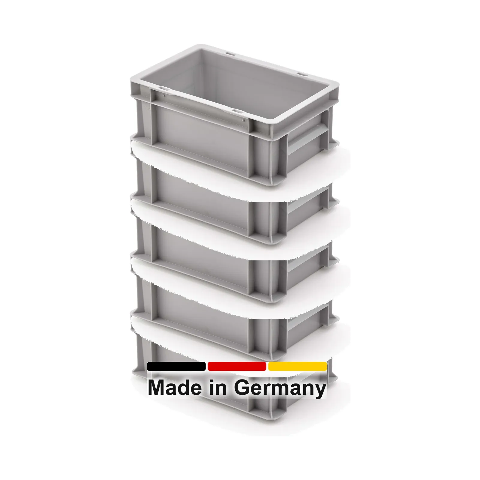 16x Eurobox 30x20x12 cm - UNISTA, Griffe geschlossen
