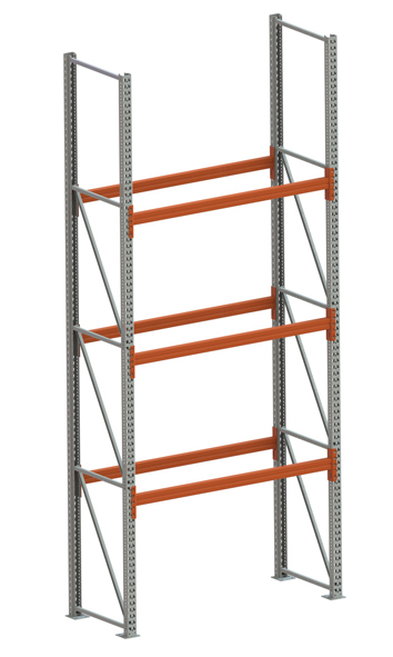 Palettenregal Stabil Grundregal – 440×180×80 cm, 4 Ebenen