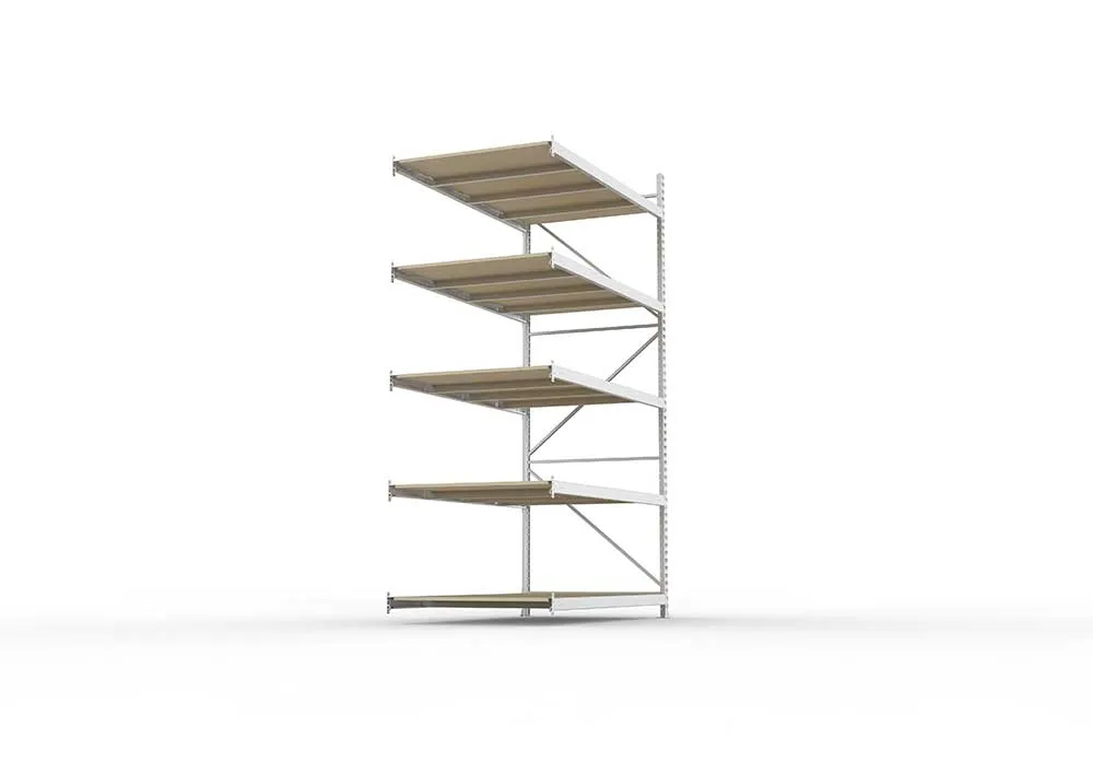 Weitspannregal Anbauregal 300×180×105 cm – Spanplatten, verzinkt