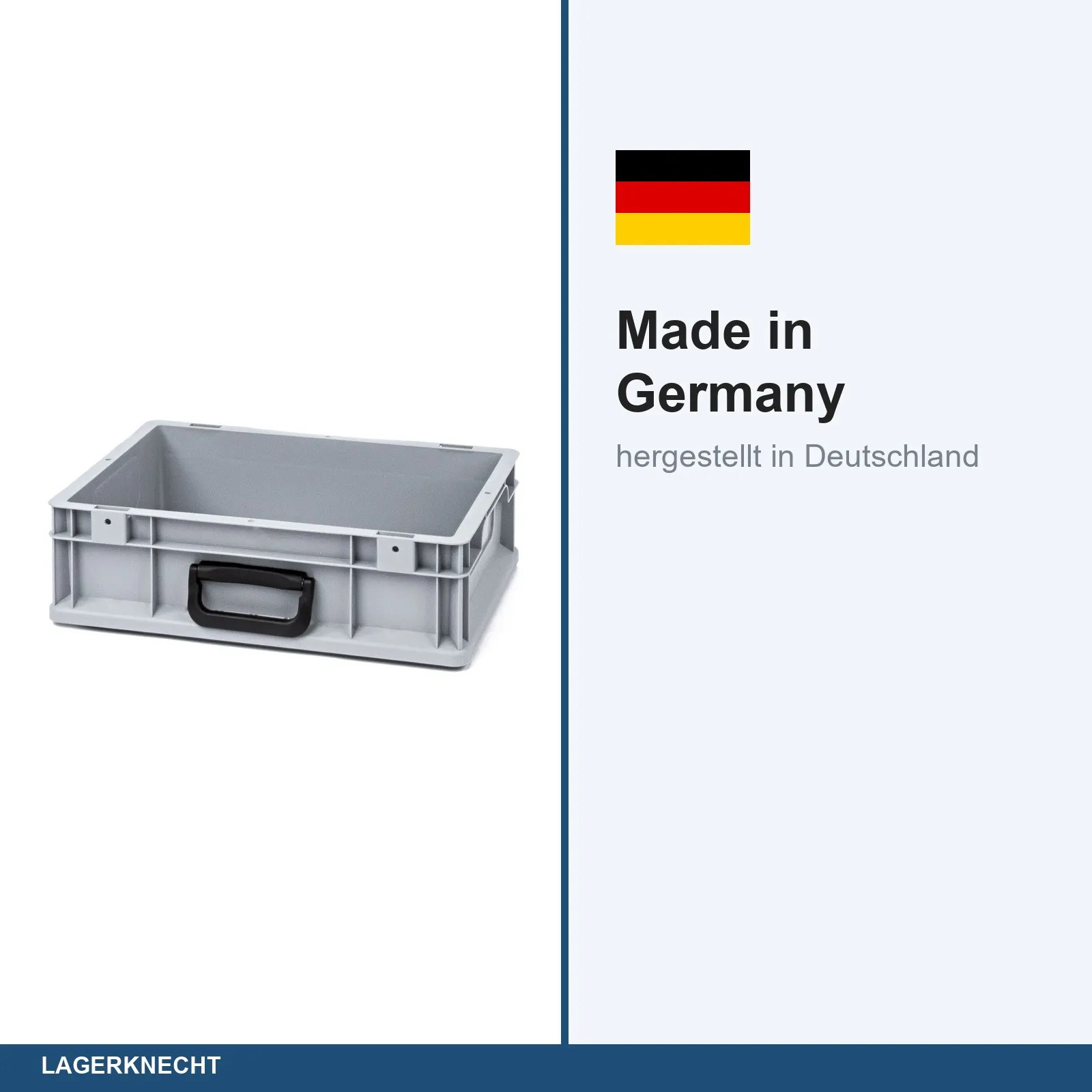 Eurobox 40x30x12 cm mit Scharnierdeckel, NextGen Portable Uno