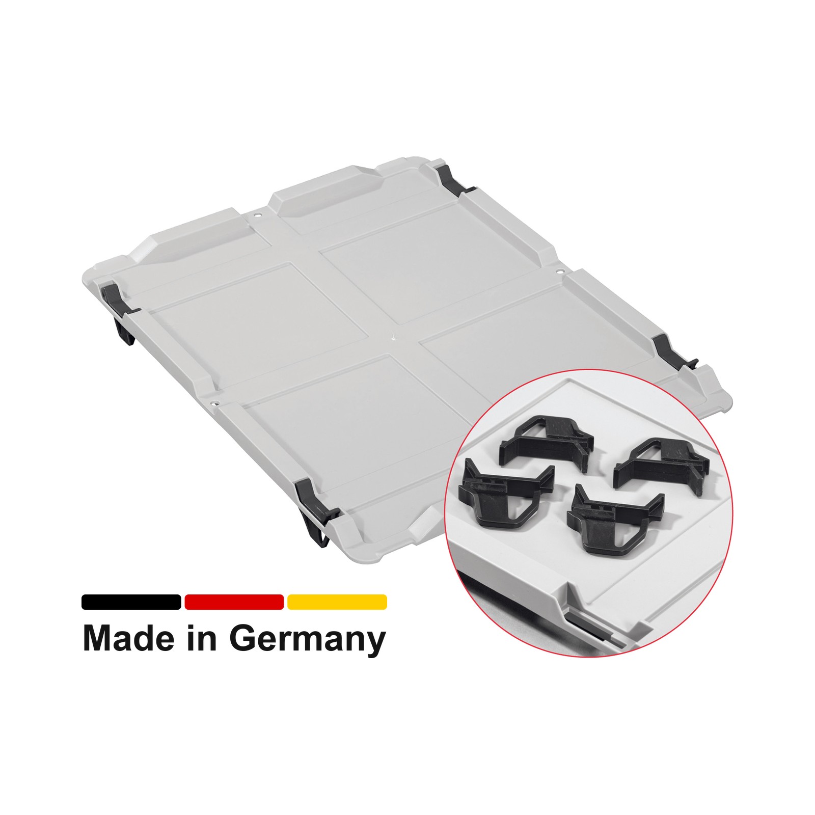 Eurobox 60x40x32 cm mit Deckel - NextGen, Griffe offen