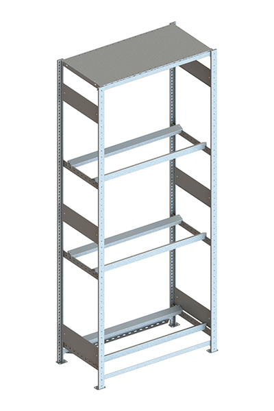 Reifenregal Pro-Max 250×100×50 cm – Grundregal, verzinkt