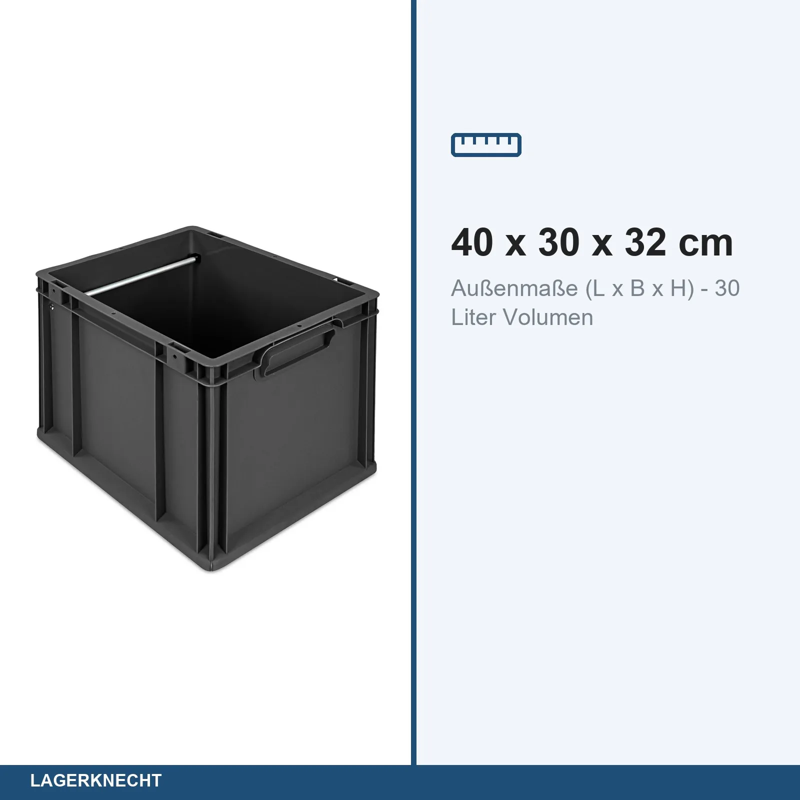 Hängeregisterbox 40x30x32 cm, NextGen Cycle, Griffe geschl., anthrazit