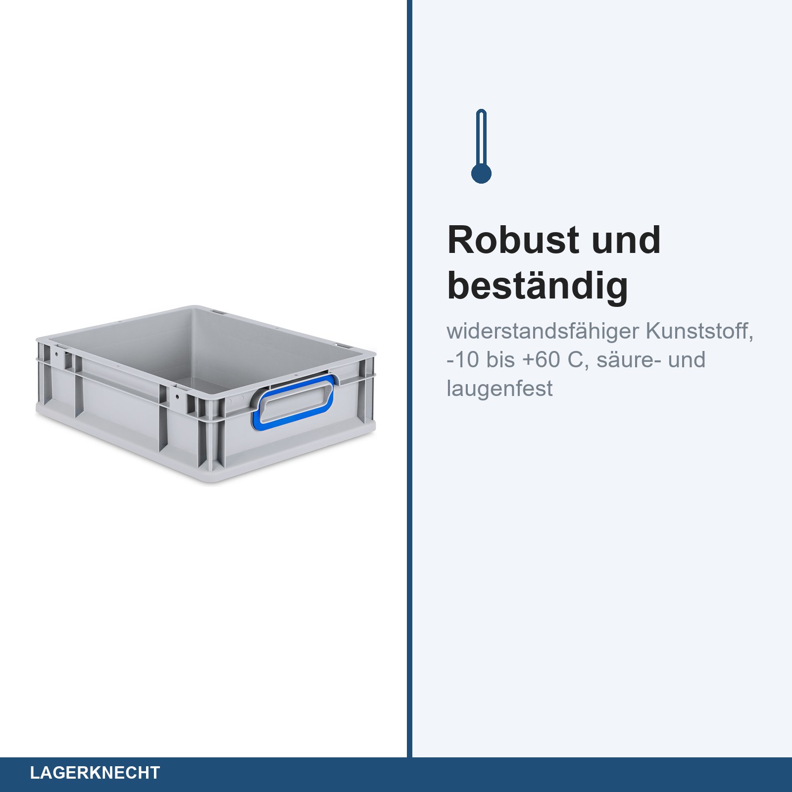 Eurobox 40x30x12 cm, NextGen, Griffe geschl., blau