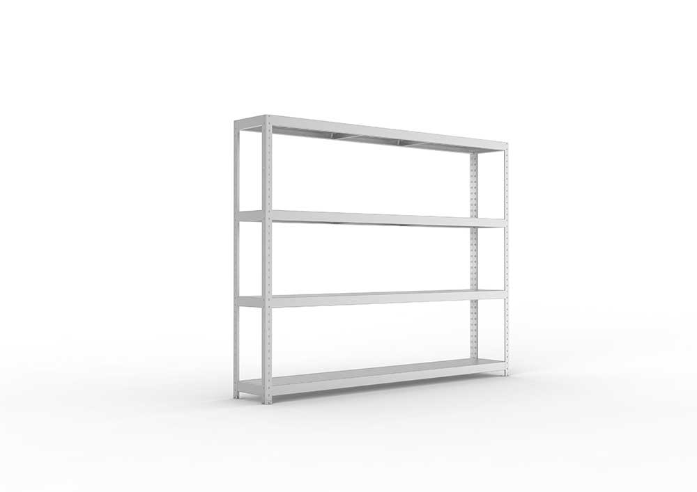 Schwerlastregal Lagerknecht 1970 x 2500 x 400 vzk kpl. mit 4 Fachebenen mit Stahlpaneelen Schwerlastregal Lagerknecht 1970 x 2500 x 400 vzk kpl. mit 4 Fachebenen mit Stahlpaneelen