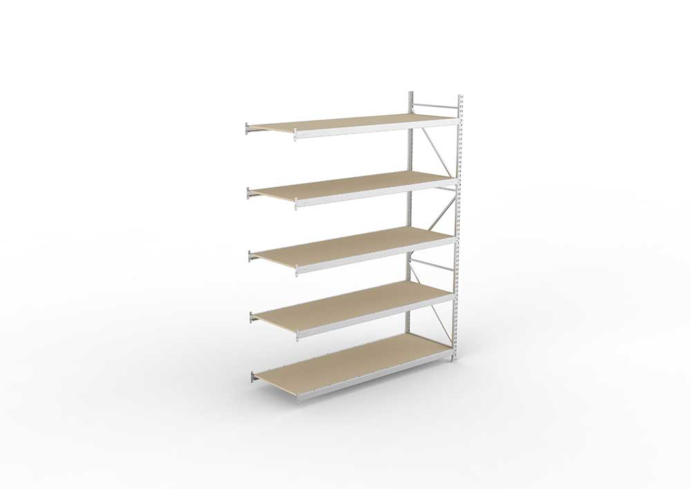 Weitspannregal Anbauregal 300×220×80 cm – Spanplatten, verzinkt