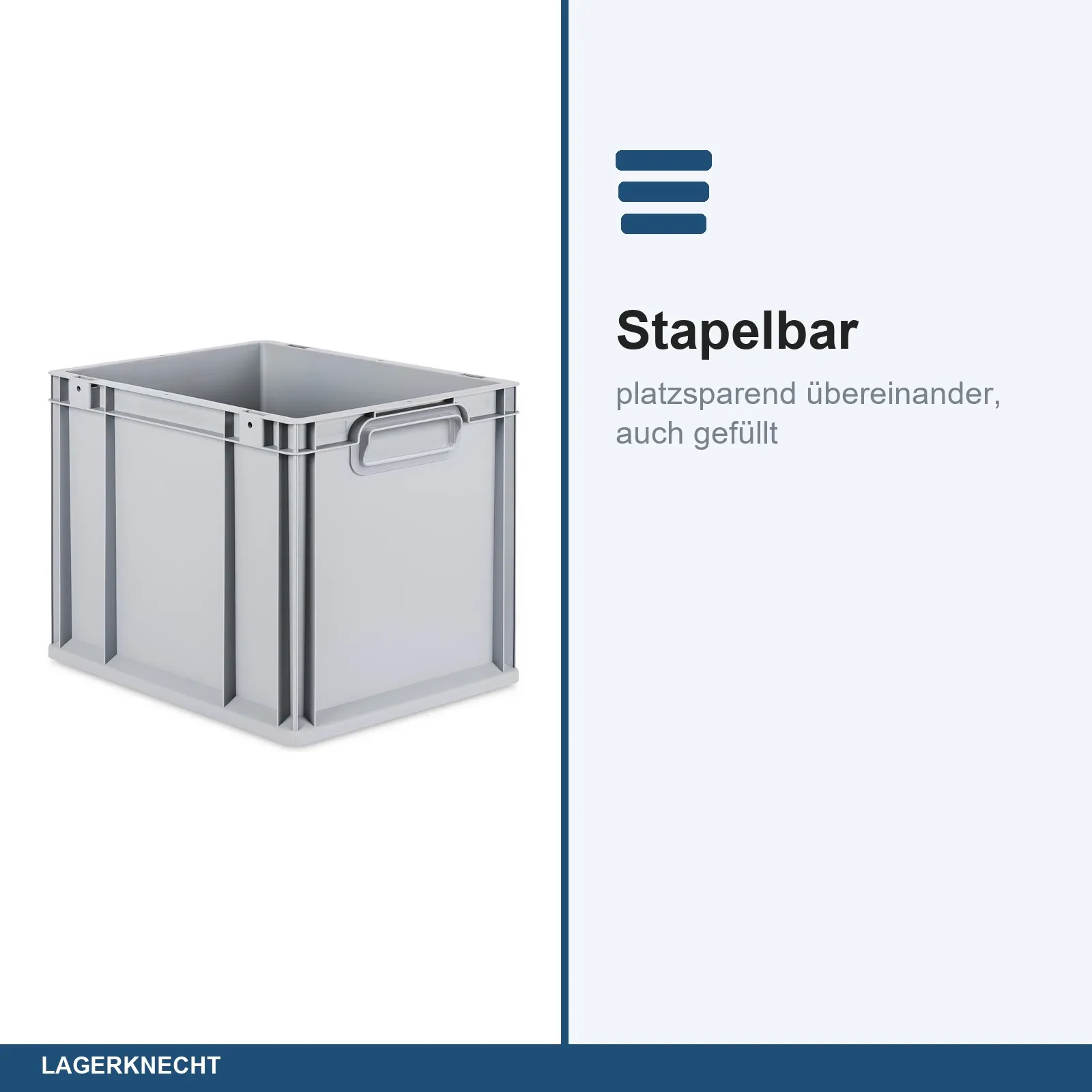 Eurobox 40x30x32 cm mit Scharnierdeckel, NextGen