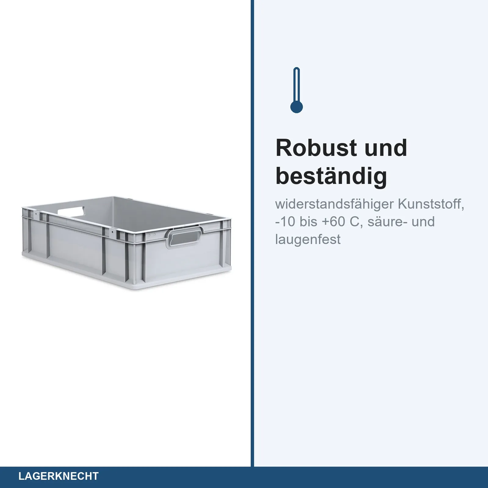 Eurobox 60x40x17 cm mit Scharnierdeckel, NextGen