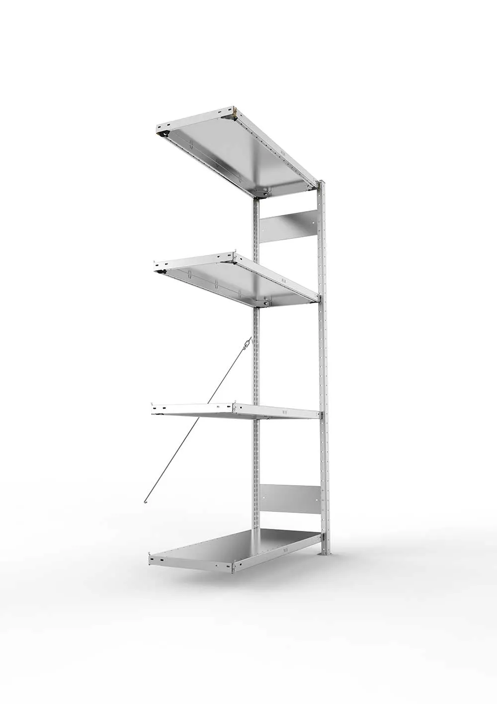 Metallregal SET Anbauregal – 200×100×40 cm, 150 kg, verzinkt