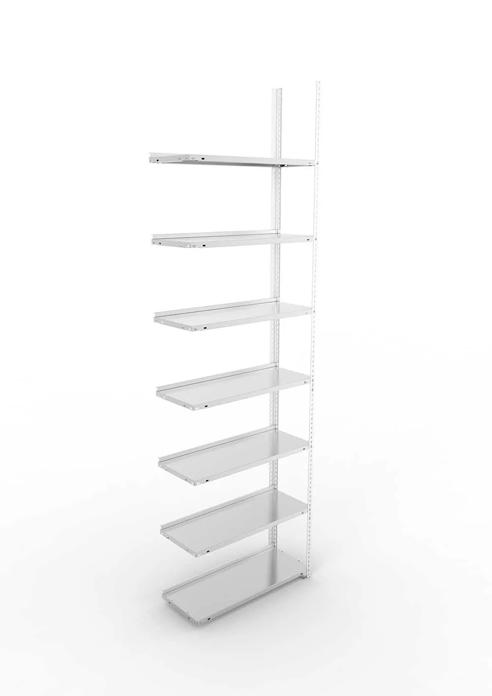Büroregal Pro Schraubsystem Anbauregal – 250×75×30 cm, verzinkt, einseitig