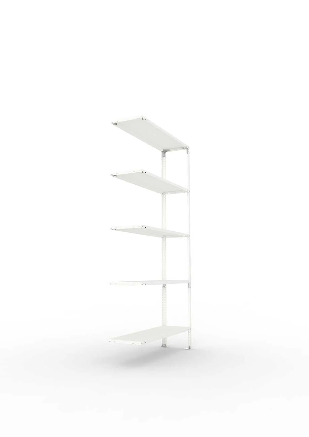 Metallregal FIX 80 Anbauregal für Regalsystem Metall 2000 x 1000 x 300 RAL 7035 kpl. mit 5 Böden
