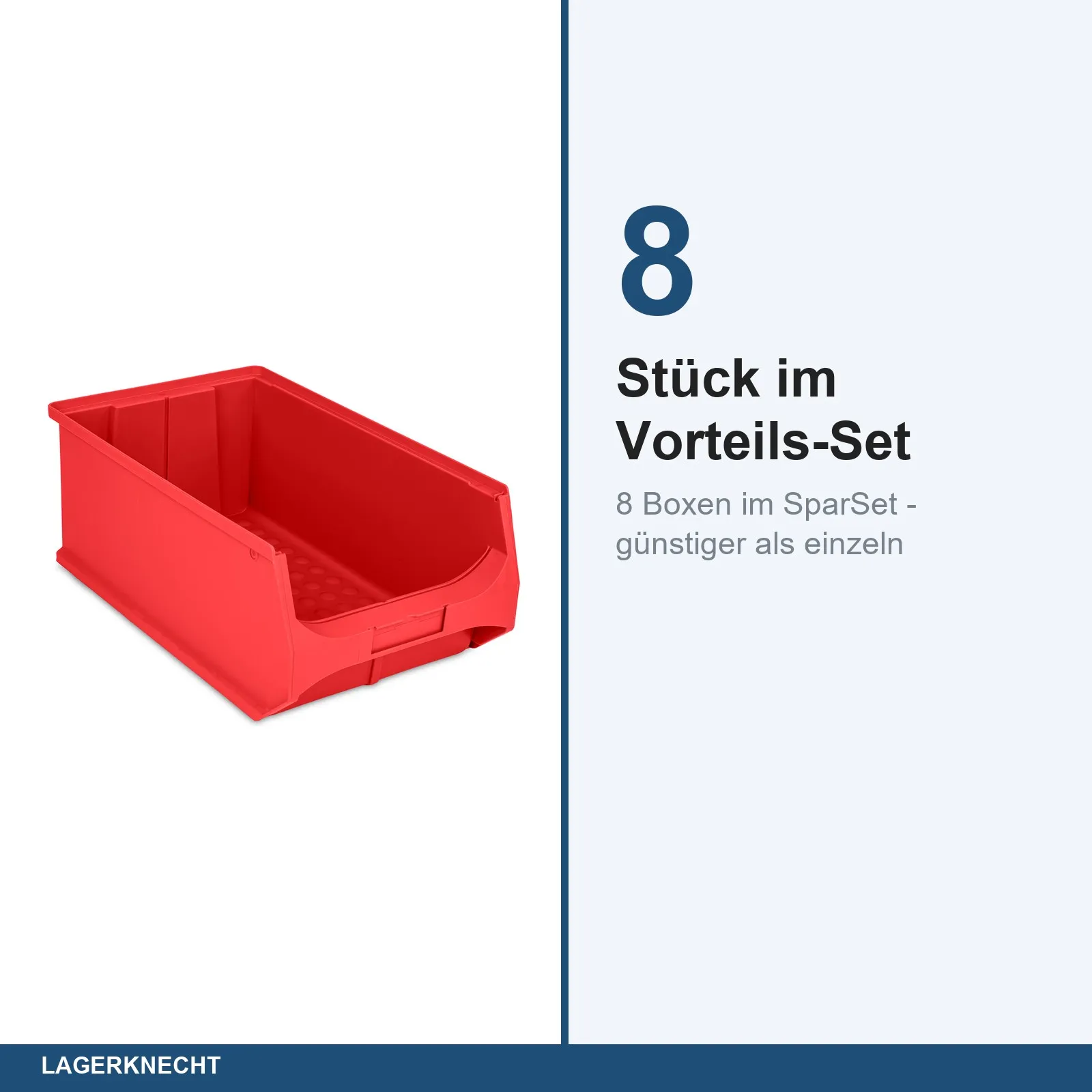 8x Sichtlagerbox 5.0 - rot