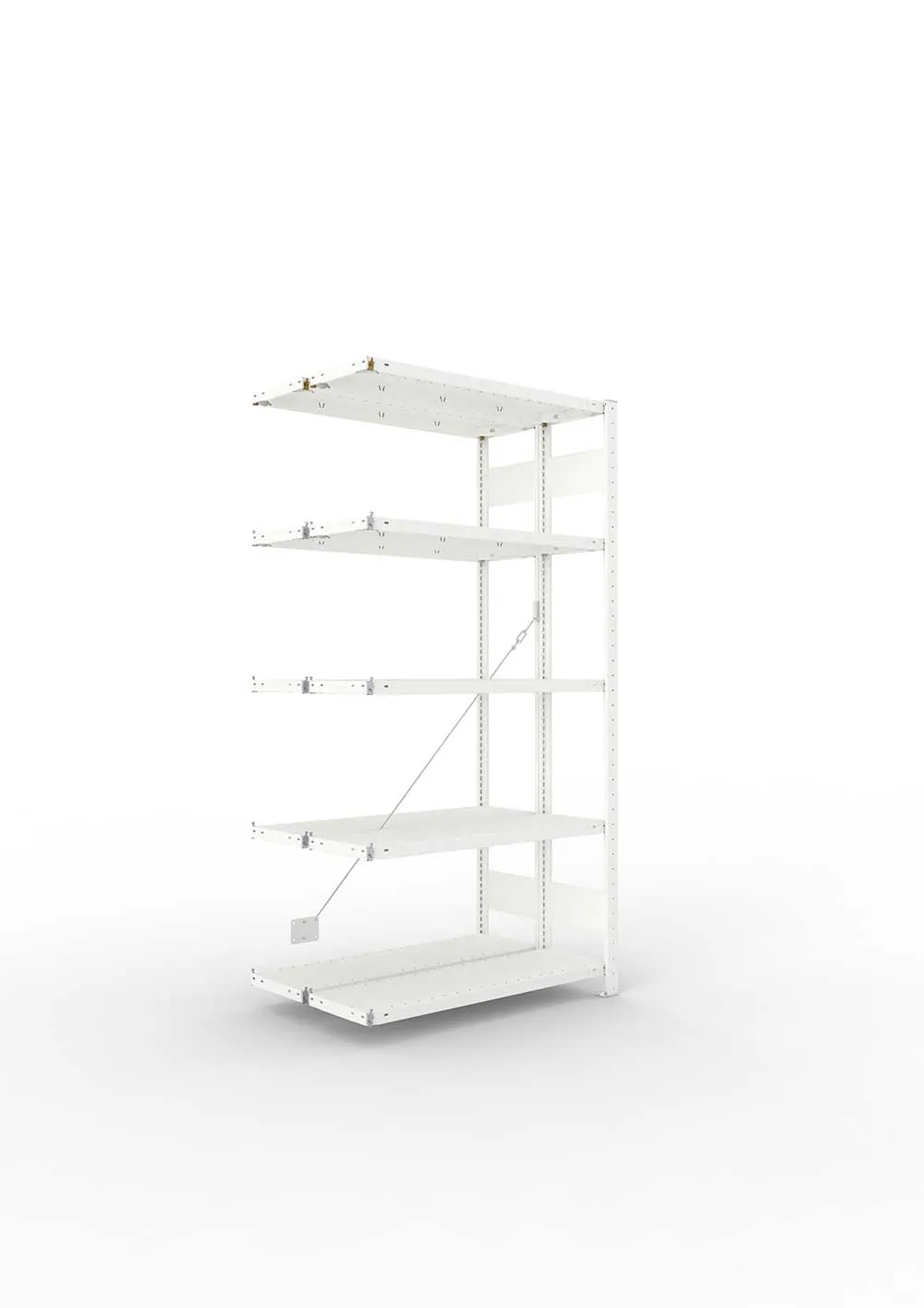 Metallregal Pro-Max Stecksystem Doppelanbauregal – 200×100×30 cm, 150 kg, RAL 7035