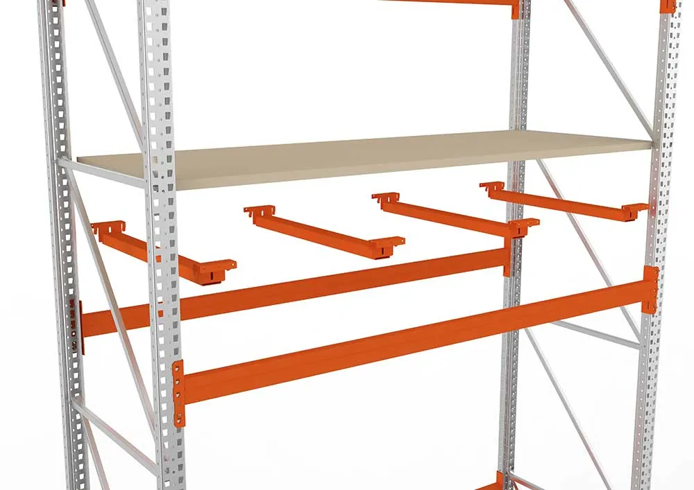 Palettenregal Spanplattenboden + Tiefenauflage 270×110 cm, 38 mm