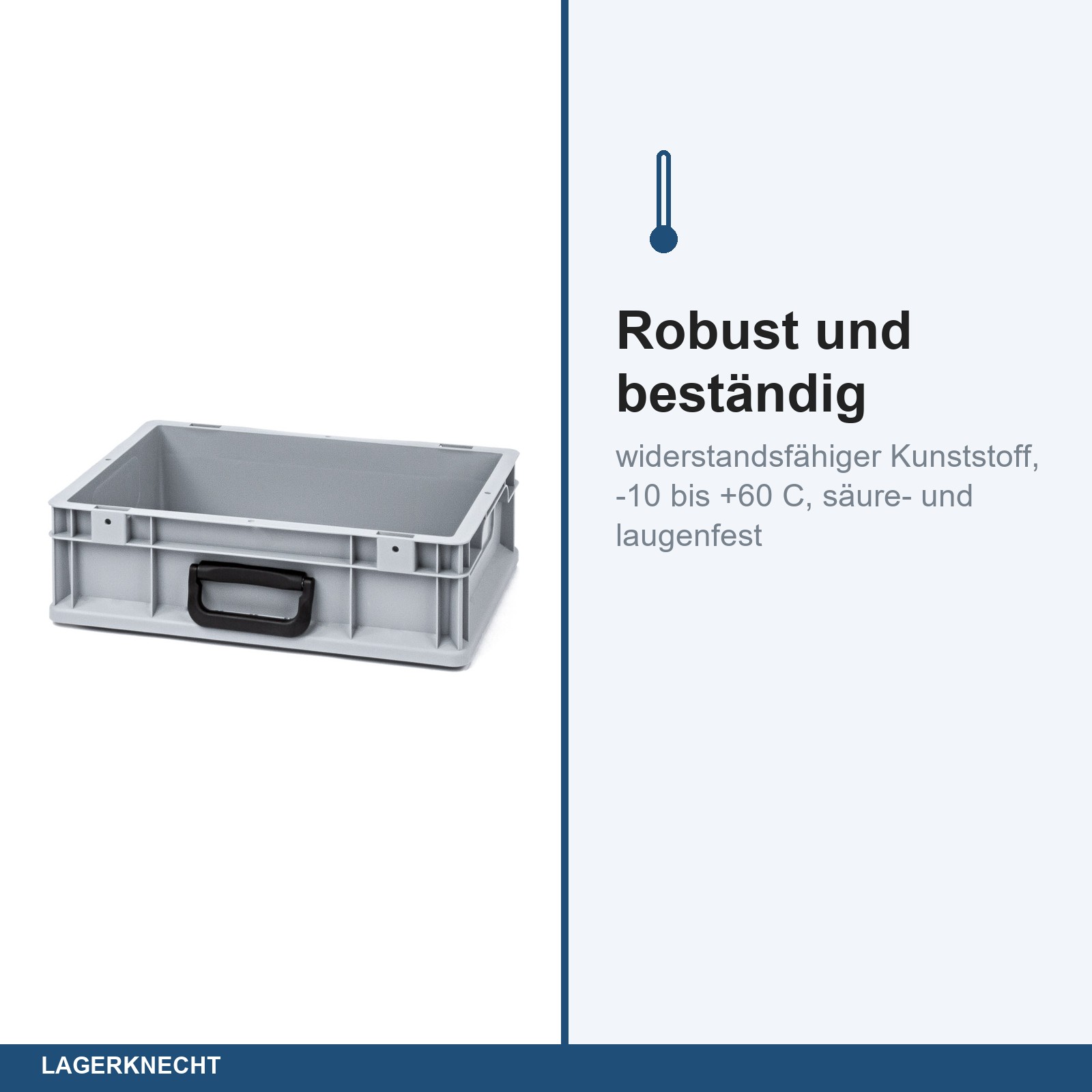 Eurobox 40x30x12 cm mit Scharnierdeckel, NextGen Portable Uno