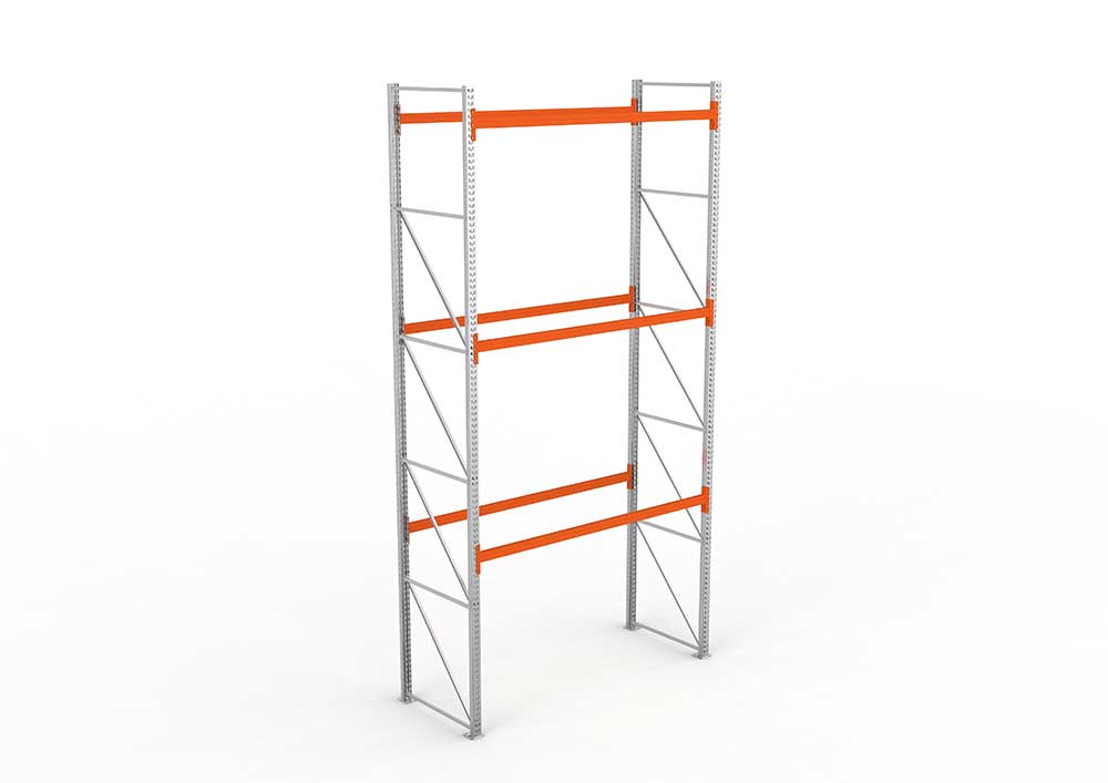 Palettenregal Stabil Grundregal – 550×270×110 cm, 4 Ebenen