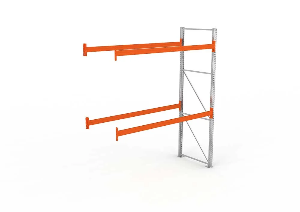 Palettenregal Anbaumodul – 330×278×110 cm, bis 800 kg, 3 Ebenen