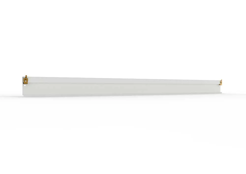 Metallregal Steck Schüttgutleiste 1300 x 75 RAL 7035 kpl. mit Sicherheitsumschlag
