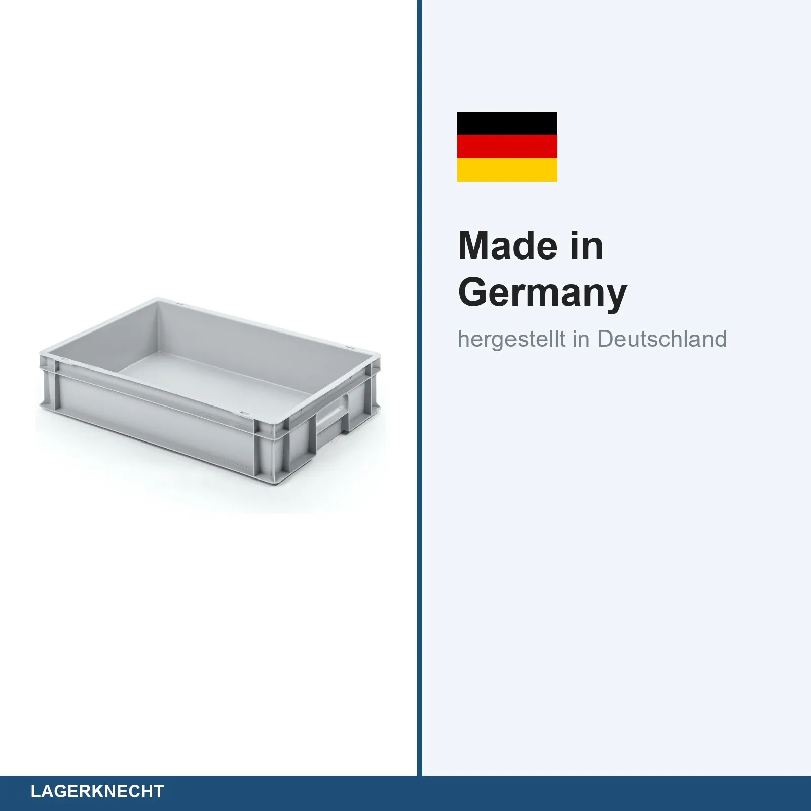 Eurobox 60x40x12 cm mit Scharnierdeckel, UNISTA
