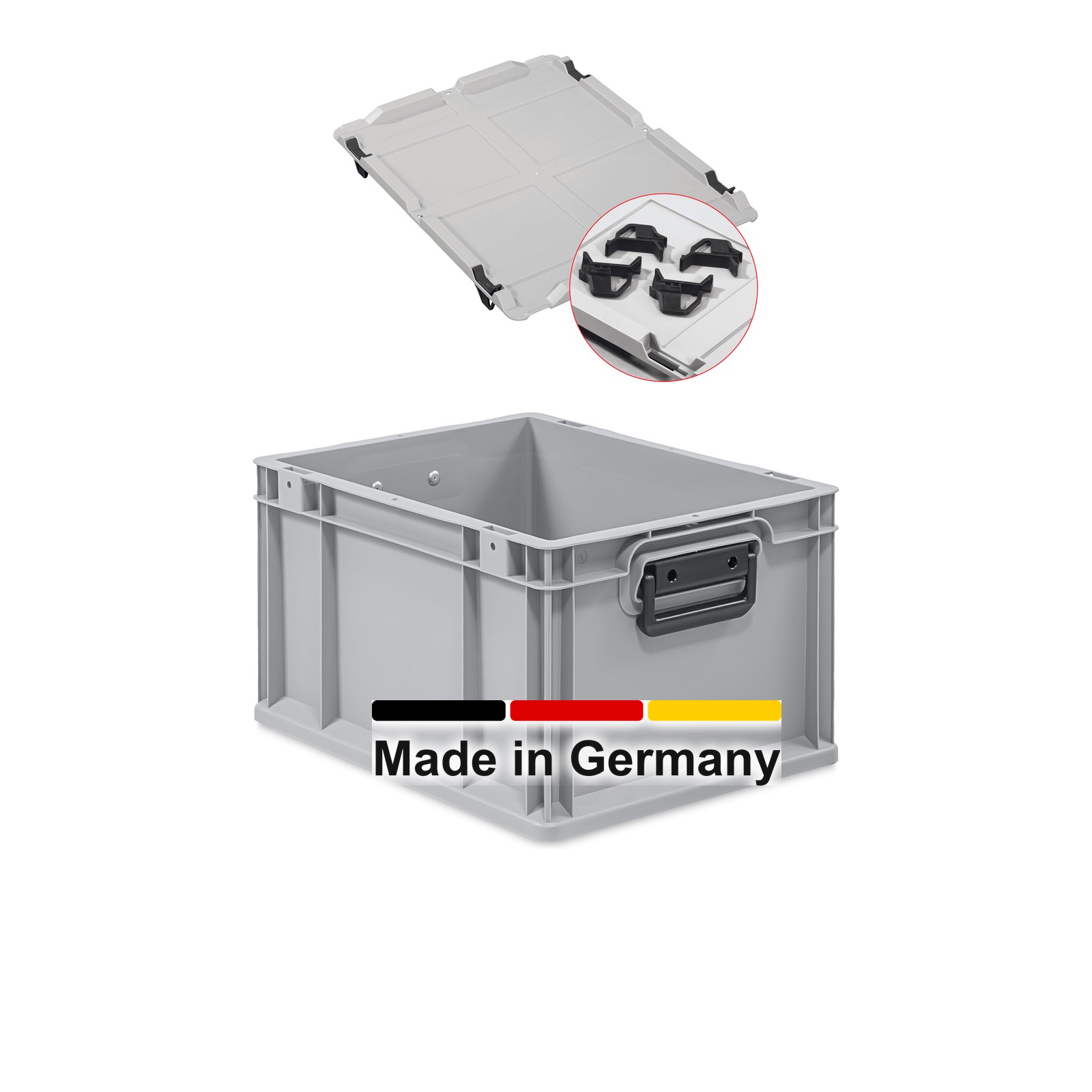 3x Eurobox 40x30x22 cm mit Deckel - NextGen Portable Duo