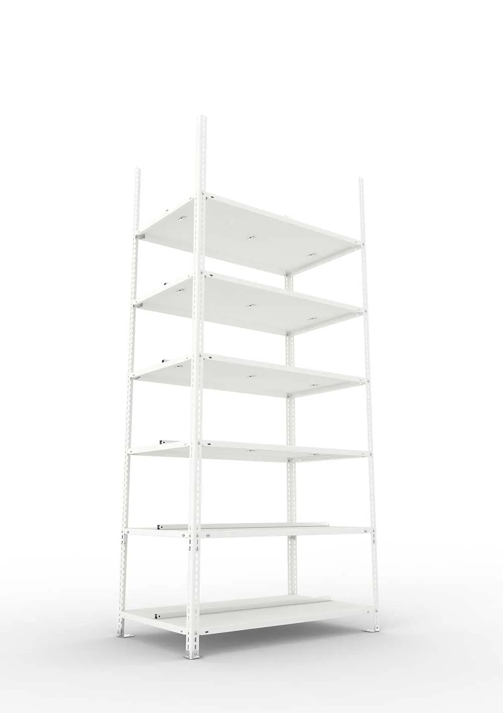 Büroregal Pro Schraubsystem Grundregal – 220×100×60 cm, RAL 7035