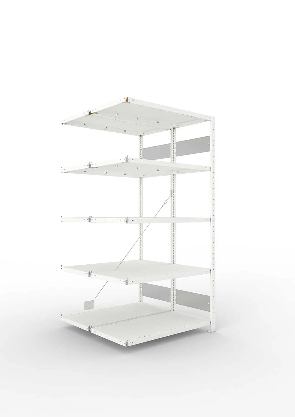 Metallregal Pro-Flex Stecksystem Doppelanbauregal – 200×100×50 cm, 150 kg, RAL 7035