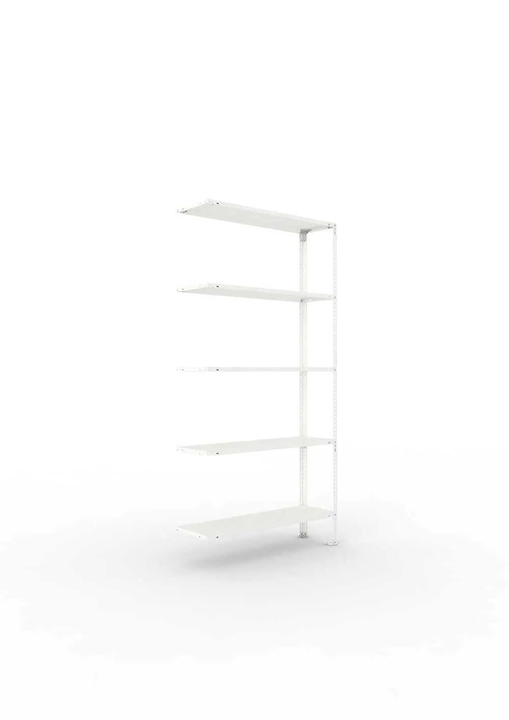 Metallregal FIX 80 Anbauregal für Regalsystem Metall 2000 x 1000 x 300 RAL 7035 kpl. mit 5 Böden