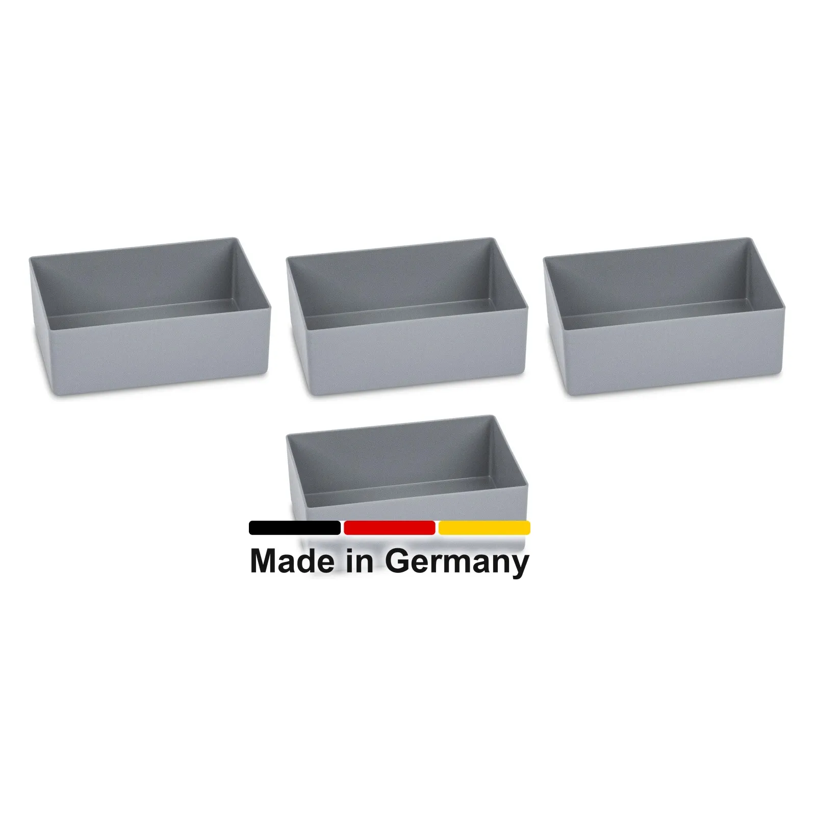4x Einsatzkasten 18,2x13,3x6 cm - füllt eine Eurobox 40x30