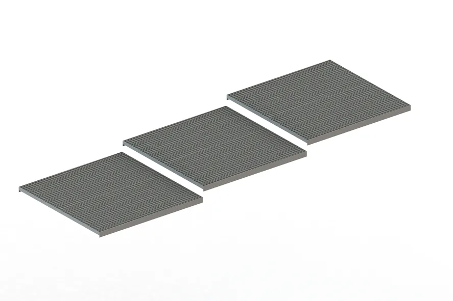 Palettenregal Gitterrost aufgelegt 330×110 cm TPro-Flex5x1,7 – 500 kg