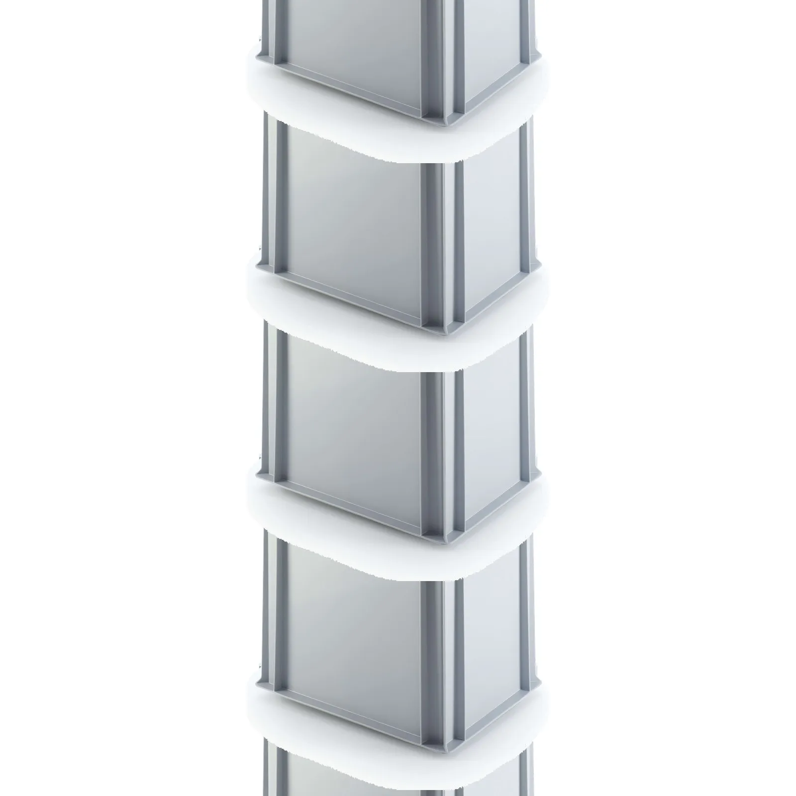 8x Eurobox 40x30x40 cm - UNISTA, Griffe offen