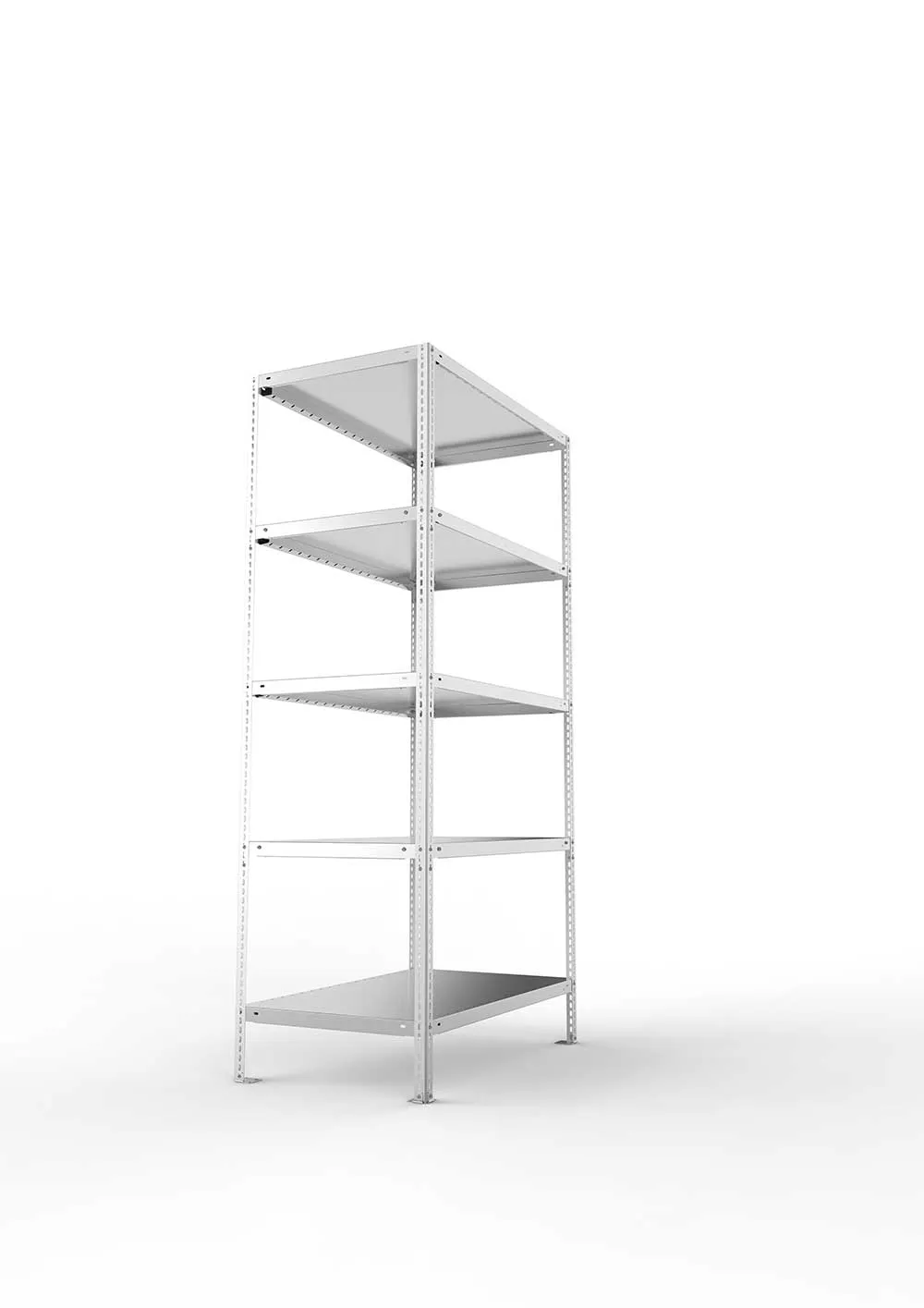Kellerregal Pro Schraubsystem Grundregal 200×100×60 cm, 100 kg, 5 Böden, verzinkt
