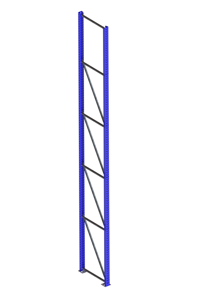 Palettenregal Ständer 85/20 S – 550×80 cm, RAL 5010