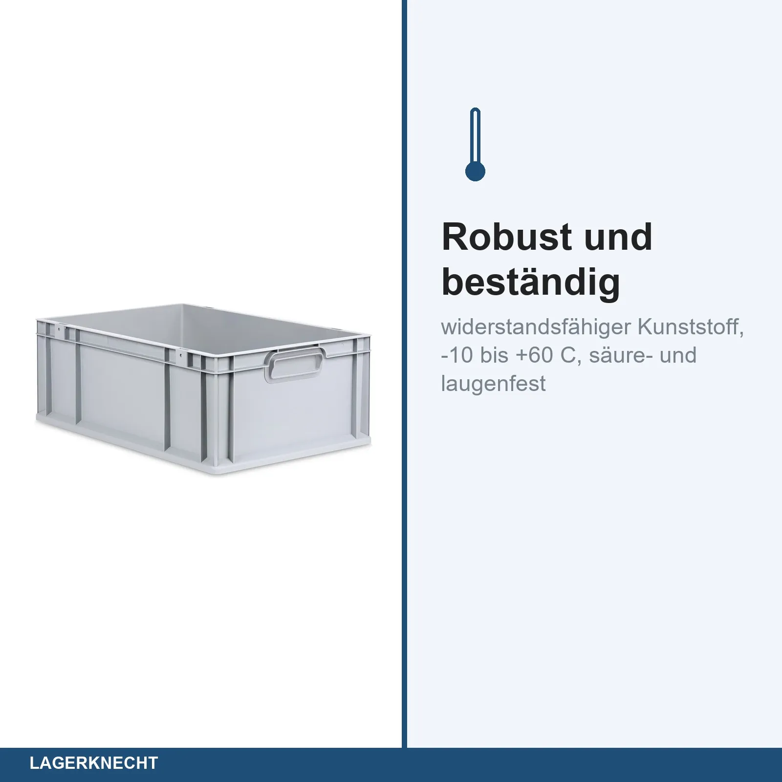 Eurobox 60x40x22 cm mit Scharnierdeckel, NextGen