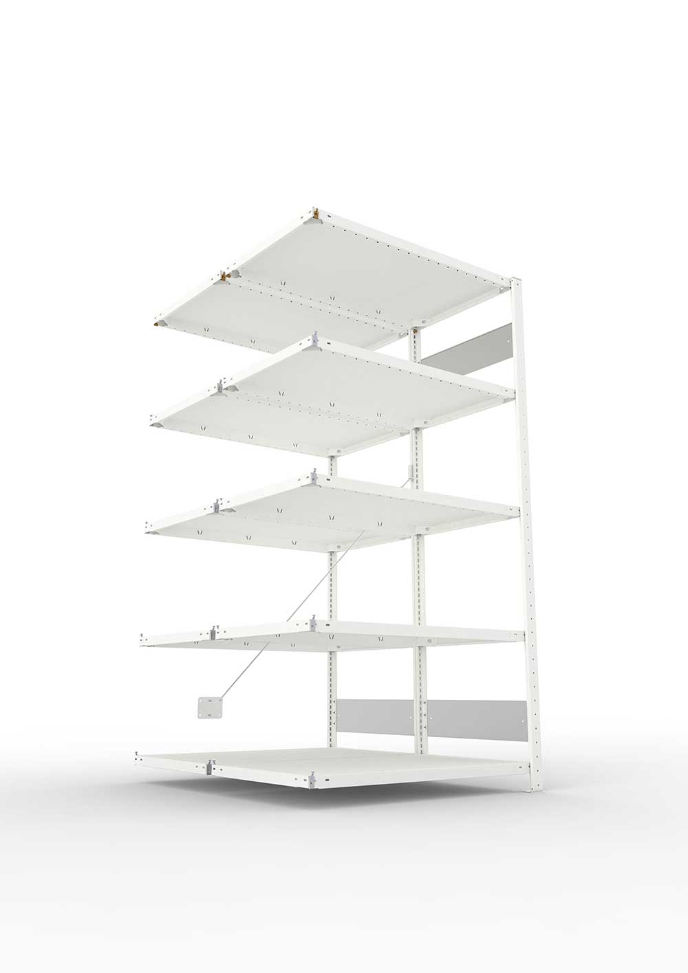 Metallregal Pro-Flex Stecksystem Doppelanbauregal – 200×100×60 cm, 150 kg, RAL 7035