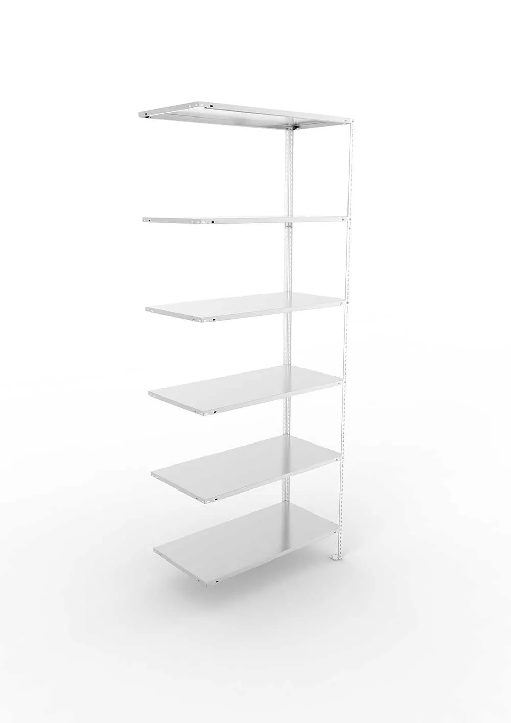Kellerregal Pro Schraubsystem Anbauregal 250×100×50 cm, 80 kg, 6 Böden, verzinkt