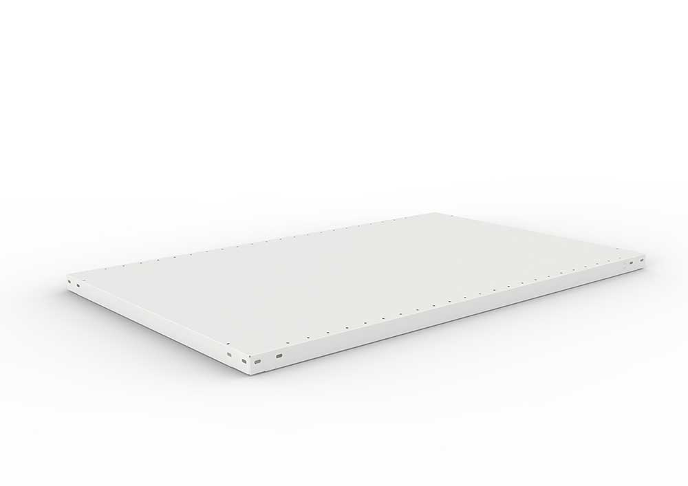 Steckregal und Schraubregal Zusatzboden MS230-III 1300 x 800 RAL 7035 mit Tiefenkanal – detaillierte Produktabbildung
