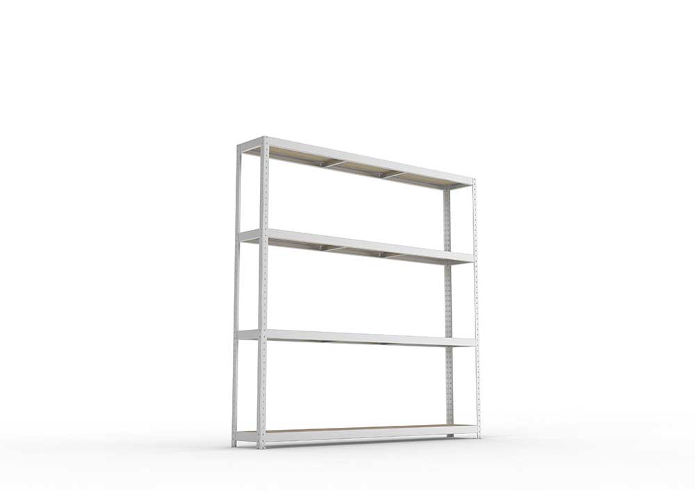 Schwerlastregal 247×250×40 cm – Spanplatten, verzinkt (Varianten)