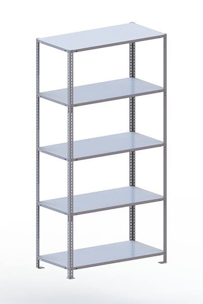 Schraubregal Pro Grundregal – 200×100×50 cm, 80 kg, RAL 7035