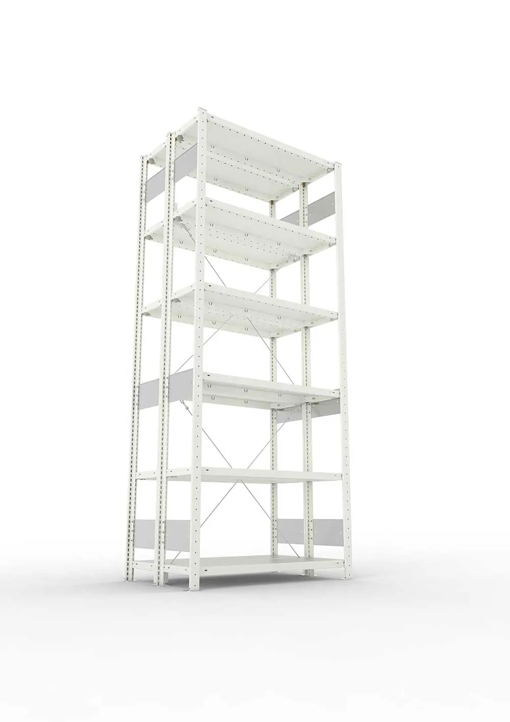 Metallregal Pro-Flex Stecksystem Doppelgrundregal – 250×100×30 cm, 150 kg, RAL 7035