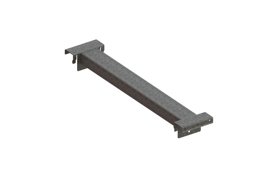 Schwere Tiefenauflage RR 80/50/2 x 800feuerverzinkt für Spanplatten von 0 - 38 mm(A-Maß 0 - 40,5 mm) für Palettenregal Patronum