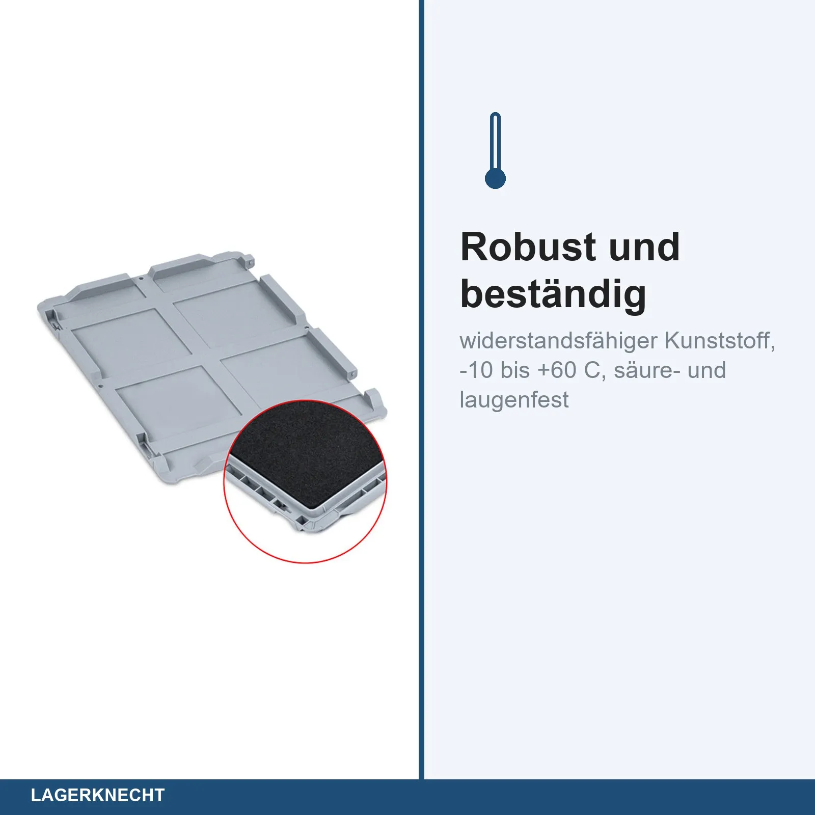 Scharnierdeckel Eurobox NextGen mit Schaumstoff 400 x 300, ohne SB und NV